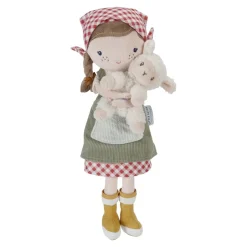 Little Dutch Zachte Poppen|Poppen^Knuffelpop Boerin Rosa met schaap 35cm