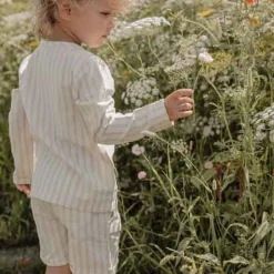 Little Dutch Jongens Kleding|Kinderkleding^Korte broek - Groen - Forest Friends - Stripe