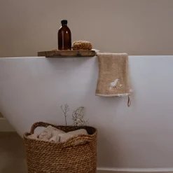 Little Dutch Washandjes & Monddoekjes^Lange washand - Beige - Newborn Naturals - Little Goose