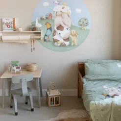 Little Dutch Dekbedovertrekken^Ledikant dekbedovertrek - Groen - Little Farm