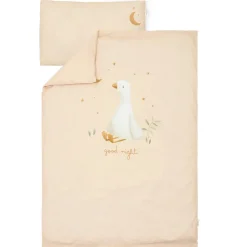 Little Dutch Dekbedovertrekken^Ledikant dekbedovertrek - Beige - Newborn Naturals - Little Goose