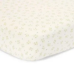 Little Dutch Hoeslakens^Ledikant hoeslaken - Groen - Essentials - Blueberry Leaves