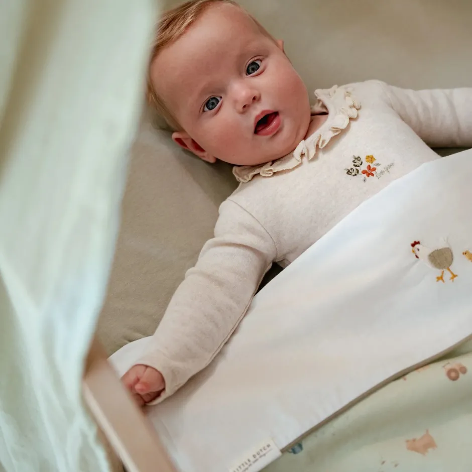 Little Dutch Lakens^Ledikantlaken - Wit - Little Farm - Little Goose