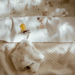 Little Dutch Lakens^Ledikantlaken - Wit - Newborn Naturals - Baby Bunny