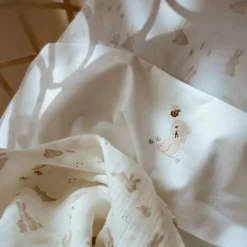 Little Dutch Lakens^Ledikantlaken - Wit - Newborn Naturals - Baby Bunny