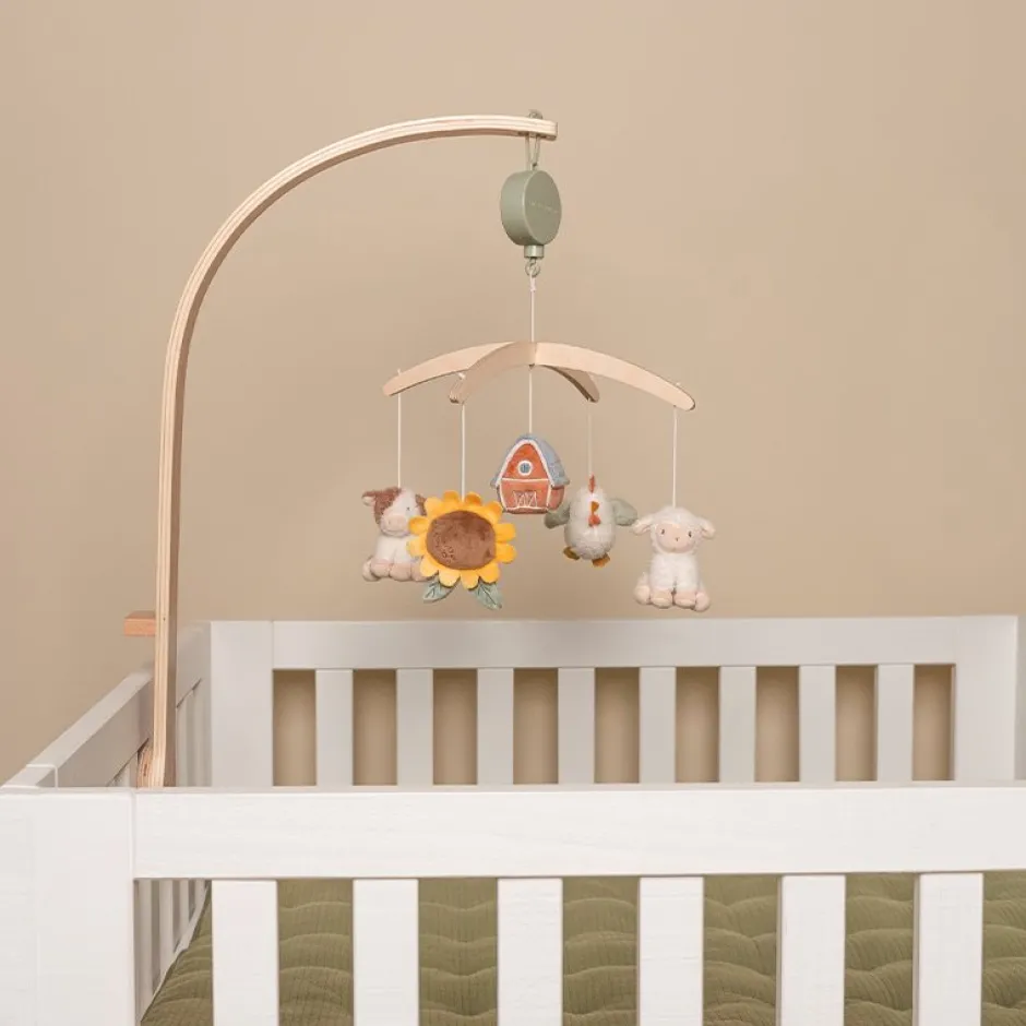 Little Dutch Muziekmobielen|Educatief Speelgoed^Houten muziekmobiel Little Farm