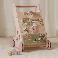Little Dutch Speelgoed Vanaf 1 Jaar|Houten Speelgoed^Loopwagen - Roze - Fairy Garden