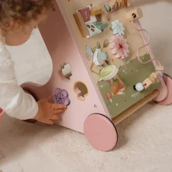 Little Dutch Speelgoed Vanaf 1 Jaar|Houten Speelgoed^Loopwagen - Roze - Fairy Garden