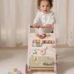 Little Dutch Speelgoed Vanaf 1 Jaar|Houten Speelgoed^Loopwagen - Roze - Fairy Garden