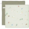 Little Dutch Verzorging Voor Onderweg|Washandjes & Monddoekjes^Monddoekjes set - Groen - Little Farm