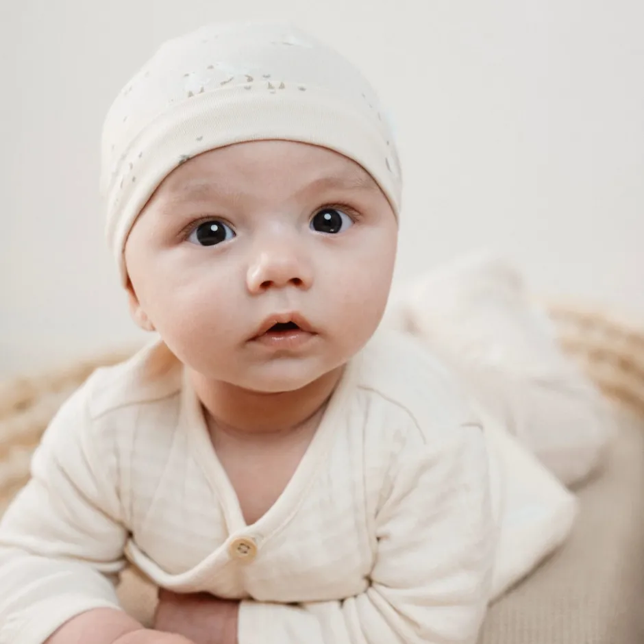 Little Dutch Accessoires|Babykleding^Mutsje - Beige - Newborn Naturals - Little Goose