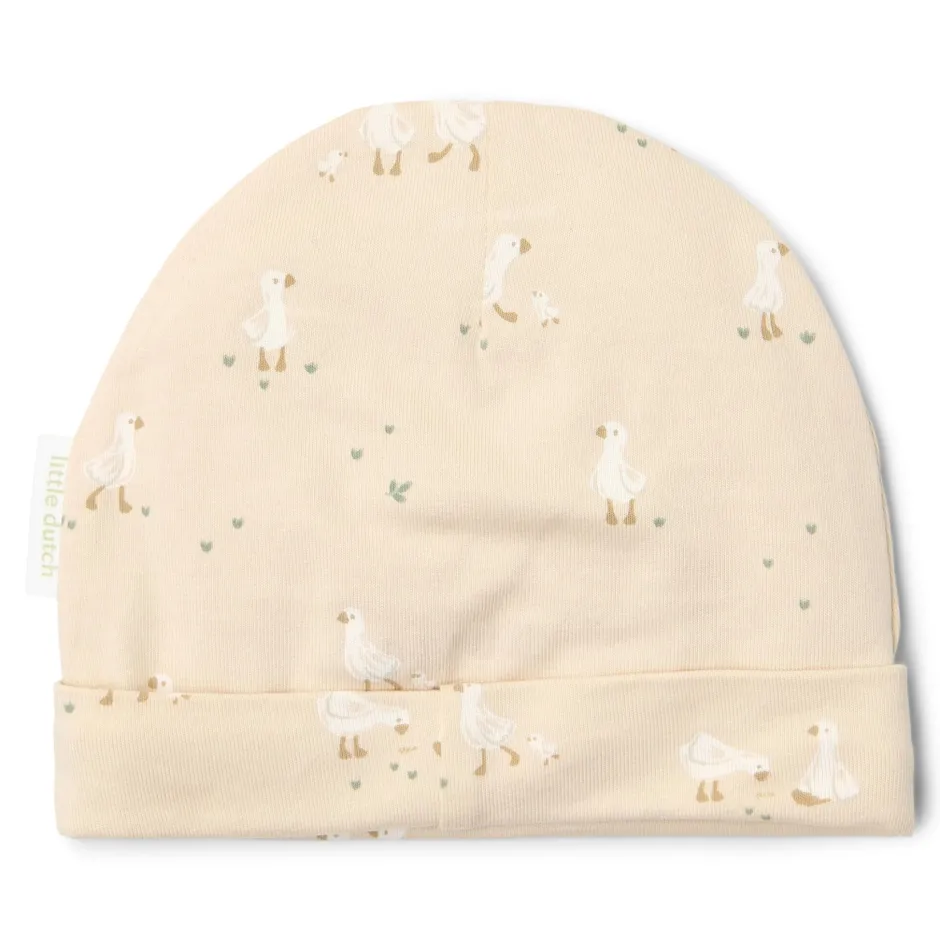 Little Dutch Accessoires|Babykleding^Mutsje - Beige - Newborn Naturals - Little Goose