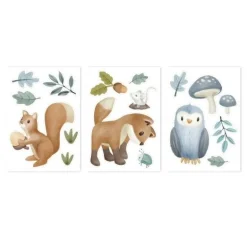 Little Dutch Muurstickers|Decoratie^Muurstickers - Meerkleurig - Forest Friends