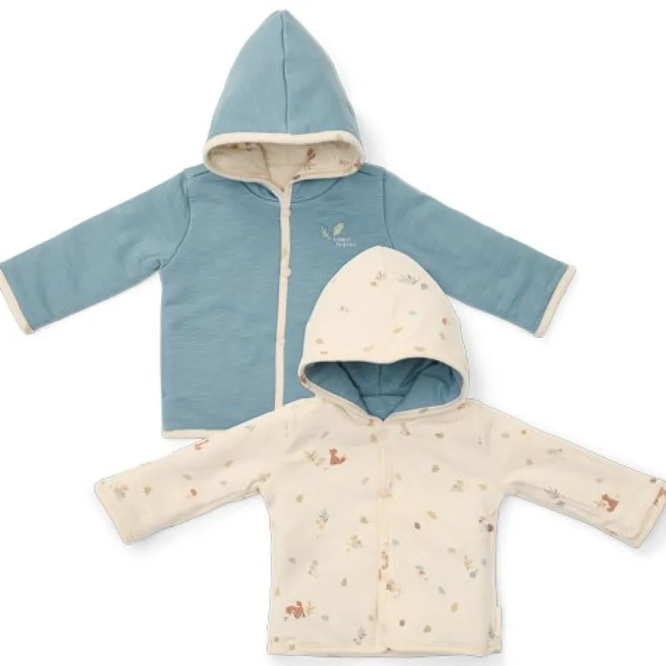 Little Dutch Jongens Kleding|Babykleding^Omkeerbaar jasje - Blauw - Forest Friends