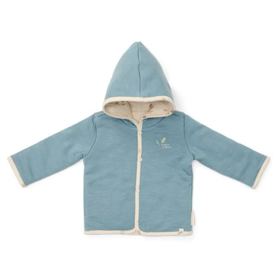 Little Dutch Jongens Kleding|Babykleding^Omkeerbaar jasje - Blauw - Forest Friends