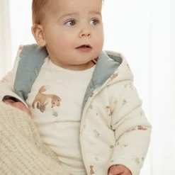 Little Dutch Jongens Kleding|Babykleding^Omkeerbaar jasje - Blauw - Forest Friends