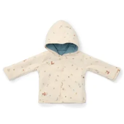 Little Dutch Jongens Kleding|Babykleding^Omkeerbaar jasje - Blauw - Forest Friends