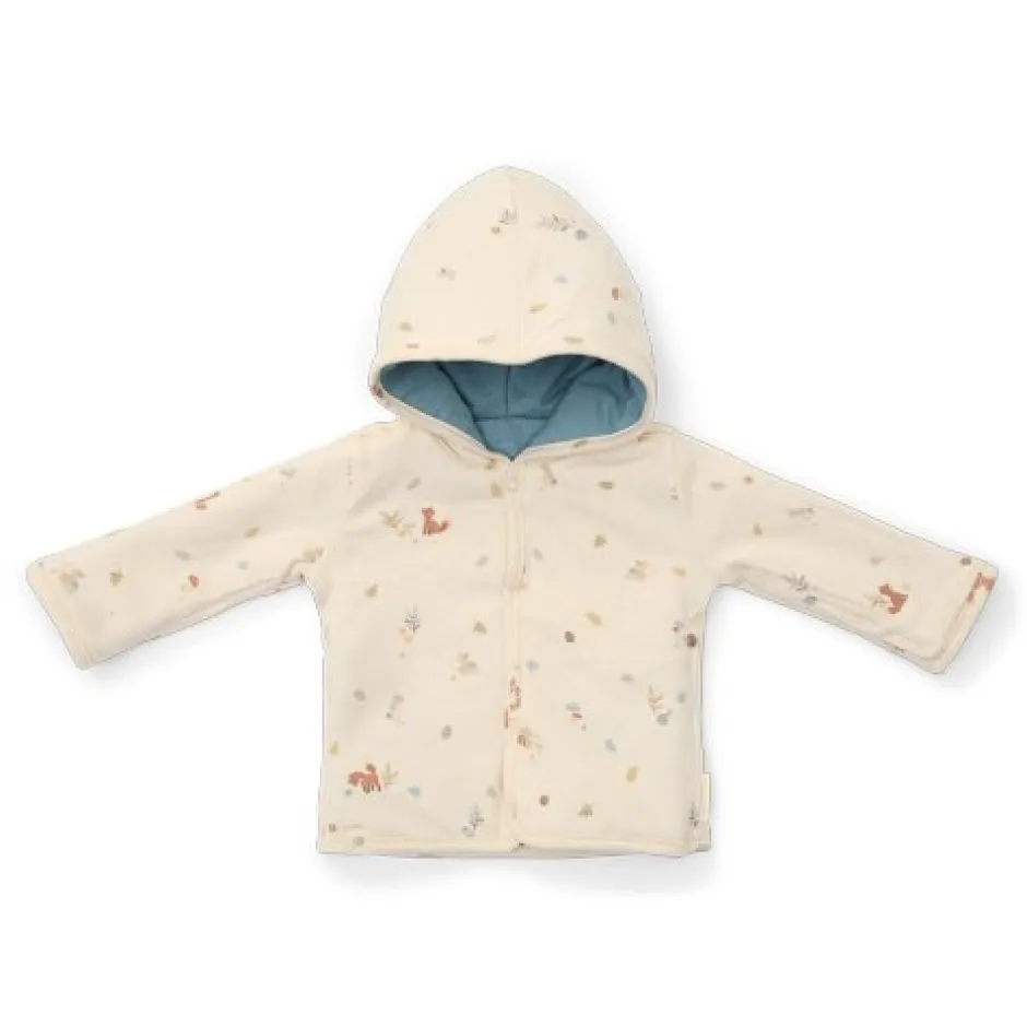Little Dutch Jongens Kleding|Babykleding^Omkeerbaar jasje - Blauw - Forest Friends