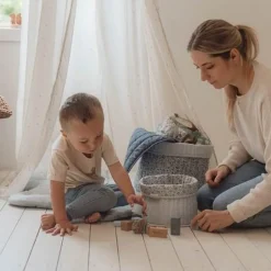 Little Dutch Decoratie|Opbergers^Opbergmand groot - Blauw - Forest Friends - Forest Adventure