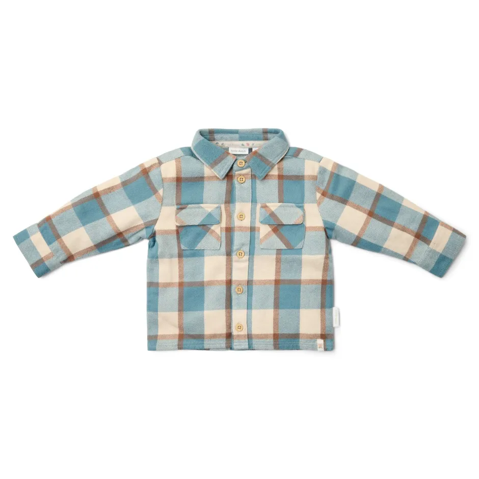 Little Dutch Jongens Kleding|Kinderkleding^Overhemd - Blauw - Forest Friends
