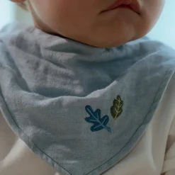 Little Dutch Slabbetjes^2-pack bandana slab - Blauw - Essentials