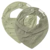 Little Dutch Slabbetjes^2-pack bandana slab - Groen - Essentials