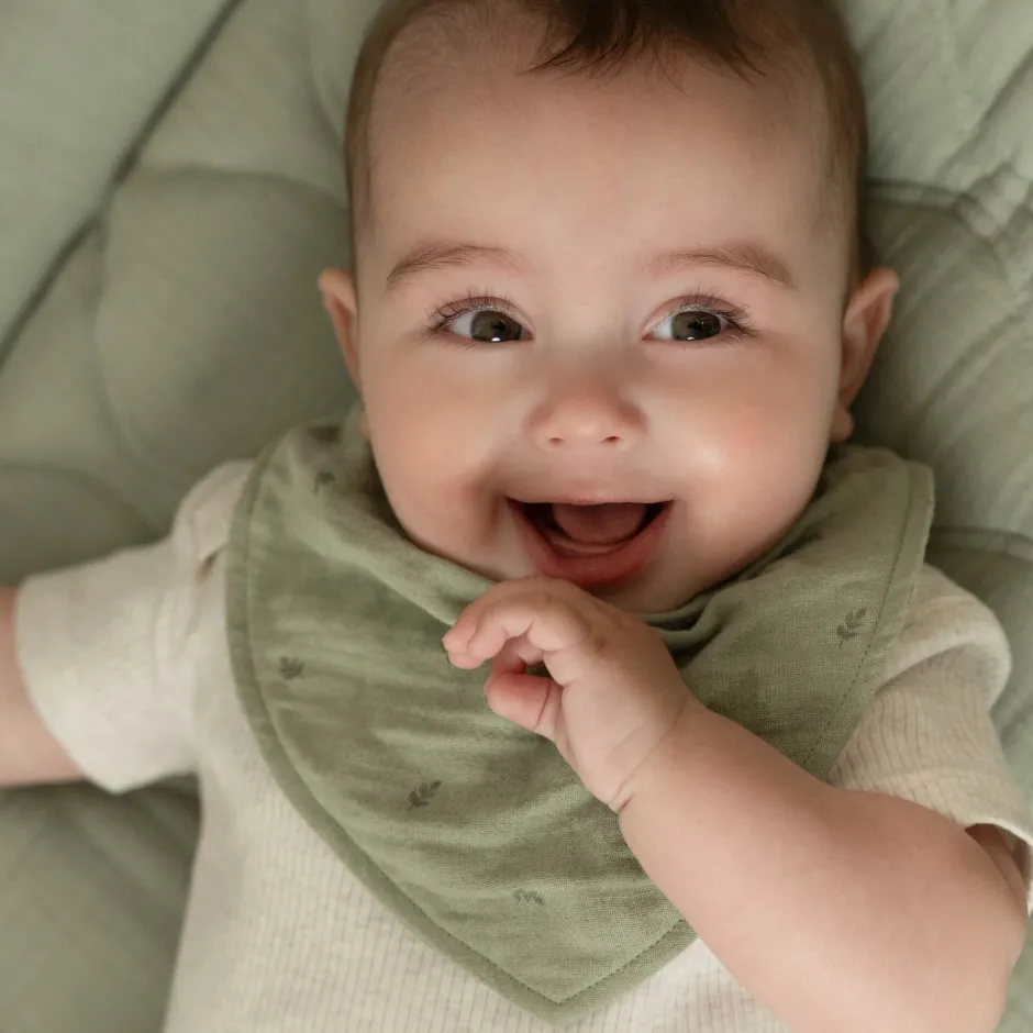 Little Dutch Slabbetjes^2-pack bandana slab - Groen - Essentials