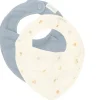 Little Dutch Slabbetjes^2-pack Bandana slab - Wit - Forest Friends - Forest Treasures