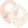 Little Dutch Slabbetjes^2-pack Bandana slab - Wit - Fairy Garden - Fairy Blossom