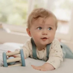 Little Dutch Rammelaar|Houten Speelgoed^Rammelaar roller - Blauw - Forest Friends