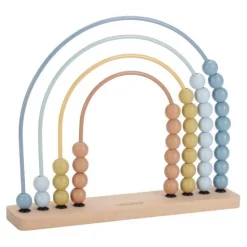 Little Dutch Educatief Speelgoed|Houten Speelgoed^Regenboog telraam - Blauw - Forest Friends
