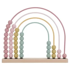 Little Dutch Educatief Speelgoed|Houten Speelgoed^Regenboog telraam - Roze - Fairy Garden