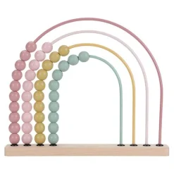 Little Dutch Educatief Speelgoed|Houten Speelgoed^Regenboog telraam - Roze - Fairy Garden