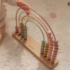 Little Dutch Educatief Speelgoed|Houten Speelgoed^Regenboog telraam - Roze - Fairy Garden