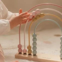 Little Dutch Educatief Speelgoed|Houten Speelgoed^Regenboog telraam - Roze - Fairy Garden