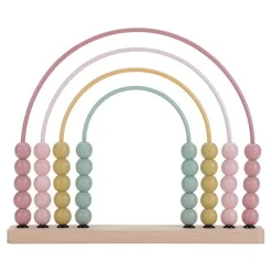 Little Dutch Educatief Speelgoed|Houten Speelgoed^Regenboog telraam - Roze - Fairy Garden