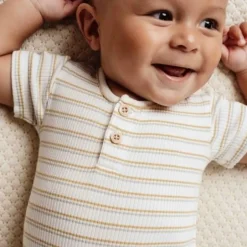 Little Dutch Romper|Kinderkleding^Romper korte mouw - Meerkleurig - Little Farm - Streep