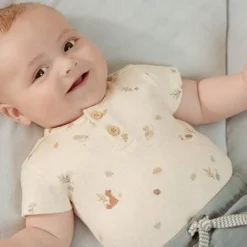 Little Dutch Romper|Jongens Kleding^Romper korte mouw - Zand - Forest Friends