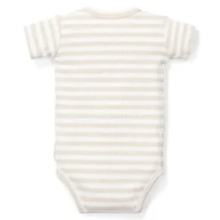 Little Dutch Romper|Babykleding^Romper korte mouw - Zand - Newborn Naturals