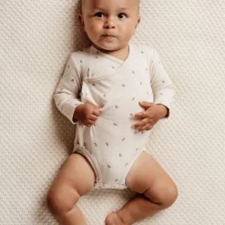 Little Dutch Romper^Romper overslag lange mouw - Zand - Little Farm