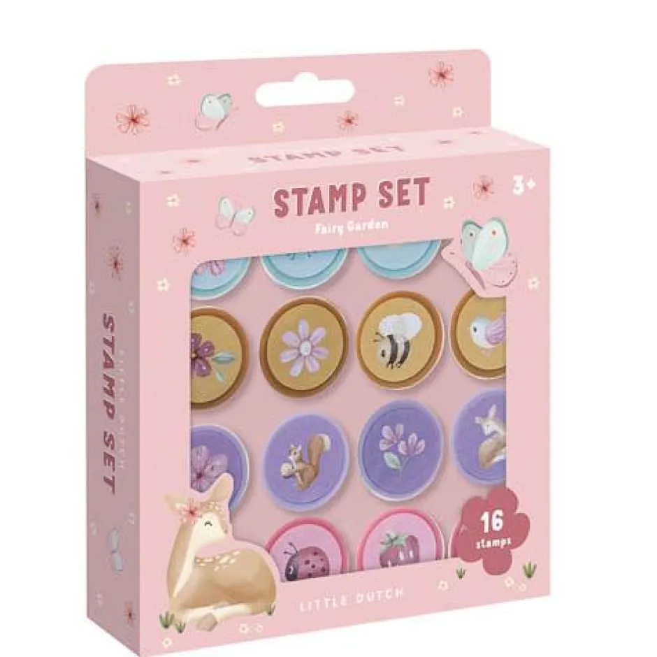 Little Dutch Creatief Speelgoed^Self Inking Stamps - Roze - Fairy Garden