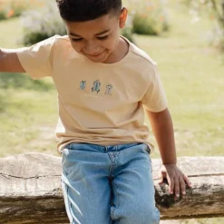 Little Dutch Jongens Kleding|Kinderkleding^Shirt korte mouw - Bruin - Forest Friends