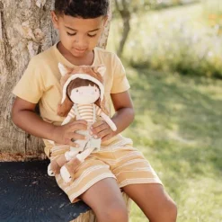 Little Dutch Jongens Kleding|Kinderkleding^Shirt korte mouw - Geel - Forest Friends