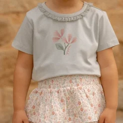 Little Dutch Meisjes Kleding|Kinderkleding^Shirt korte mouw - Groen - Fairy Garden