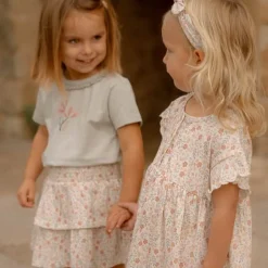 Little Dutch Meisjes Kleding|Kinderkleding^Shirt korte mouw - Groen - Fairy Garden