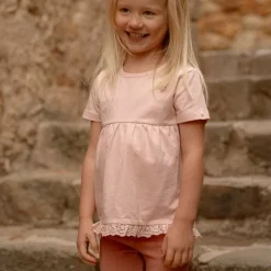 Little Dutch Meisjes Kleding|Kinderkleding^Shirt korte mouw - Lichtroze - Fairy Garden