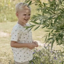 Little Dutch Jongens Kleding|Kinderkleding^Shirt korte mouw - Zand - Forest Friends - Kevers