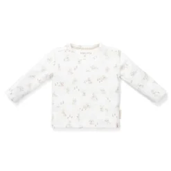 Little Dutch Babykleding^Shirt lange mouw - Wit - Newborn Naturals - Baby Bunny