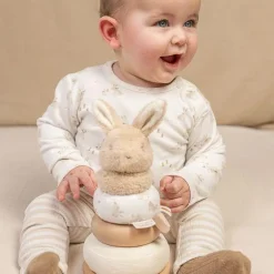 Little Dutch Babykleding^Shirt lange mouw - Wit - Newborn Naturals - Baby Bunny