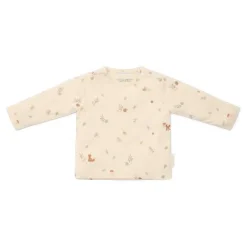 Little Dutch Jongens Kleding|Babykleding^Shirt lange mouw - Zand - Forest Friends - All over print
